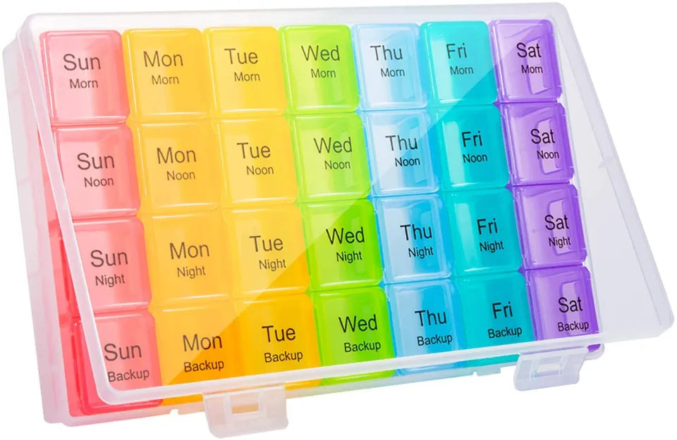 28 Days Pill Box – Monthly Medication Organizer for Accurate Daily & Weekly Doses