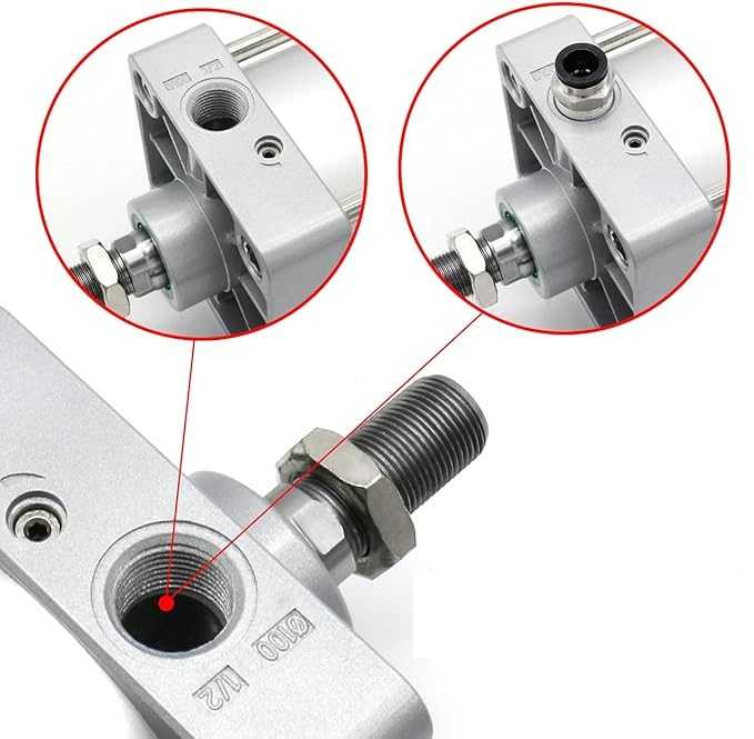 Heschen Pneumatic Standard Cylinder SC 100 250 PT1 2 Port 100mm 4 Bore 250mm10 Stroke Double Acting