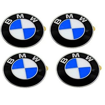 BMW Wheel Cap Logo Black – 4Pieces