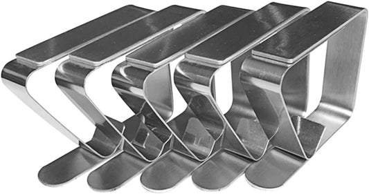 DECHOUS 5pcs Stainless Steel Tablecloth Clips Tablecloth Cover Clamps for Spill Prevention Dining Table Cover Hold Down Hotel Banquet Home Kitchen