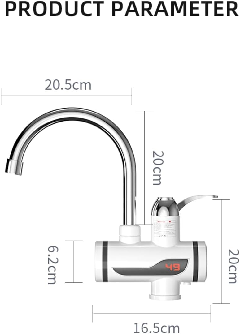 IFEEL Instant Electric Hot Water Heater Faucet – 3000W Fast Heating Tap with 360° Rotation, No Preheating Needed, 30–60°C Temperature Control – Kitchen & Bathroom Sink Instant Hot Water