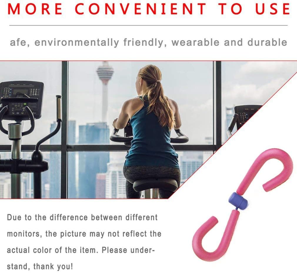 Home Fitness Thigh Master – PVC Foam Leg, Arm & Waist Exercise Machine | Steel Spring Resistance Trainer for Full Body Workout – Pink