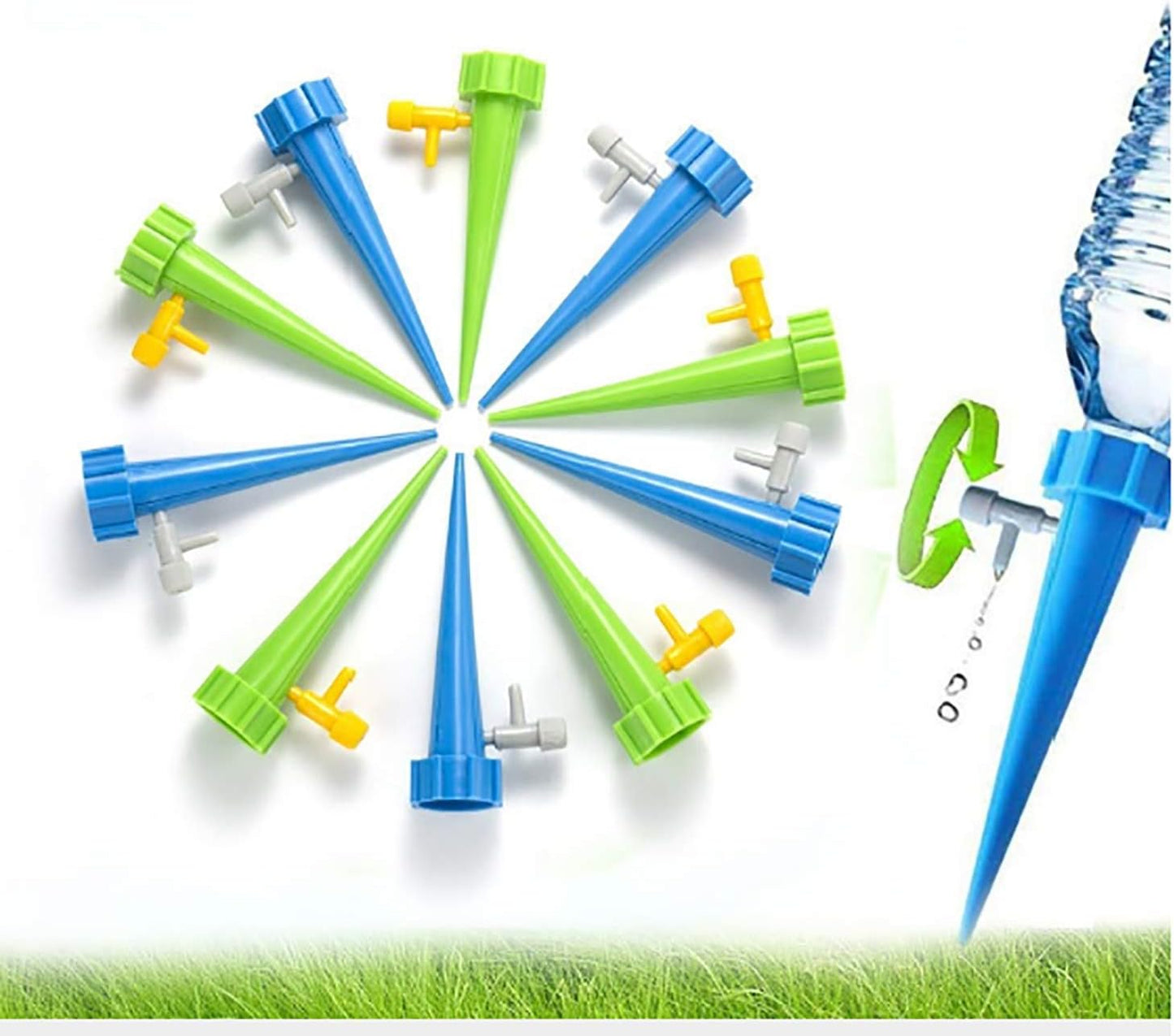 Sanyuan Plant Automatic Watering Device 12 Packs Garden Drip Irrigation Drip Plant Watering Pile Watering Tip Outdoor Indoor Potted Plant can be Adjusted to