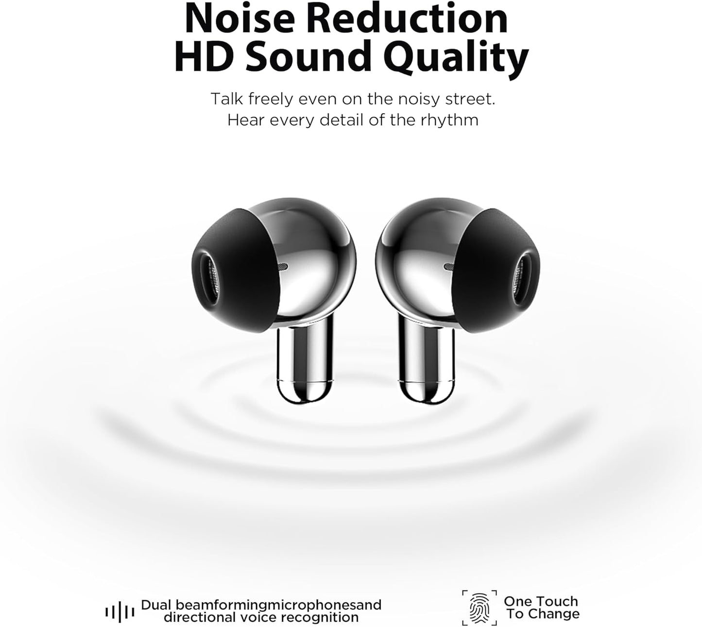 AI Language Translation Earbuds Real-Time 2-Way Translator with 143 Languages & Accents, 3-1 Wireless Earbuds Smart Touch Control,