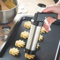 Multifunctional Cookie Maker Press Kit β Stainless Steel Cookie Press with 7 Icing Nozzles & 13 Discs