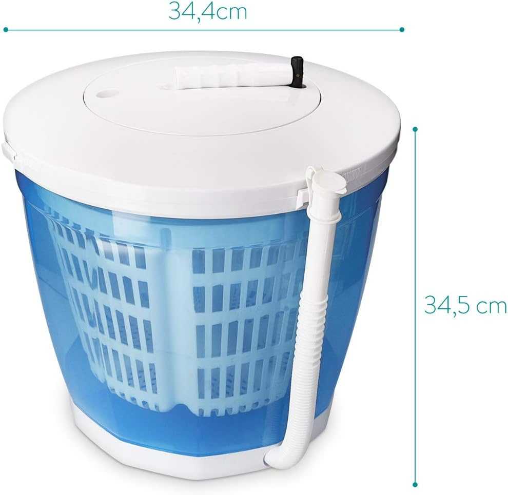 Navaris 2 in 1 Mini Washing Machine and Laundry Spinner