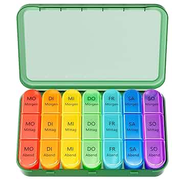 7-Day Pill Organizer – Morning, Lunch, Evening Compartments