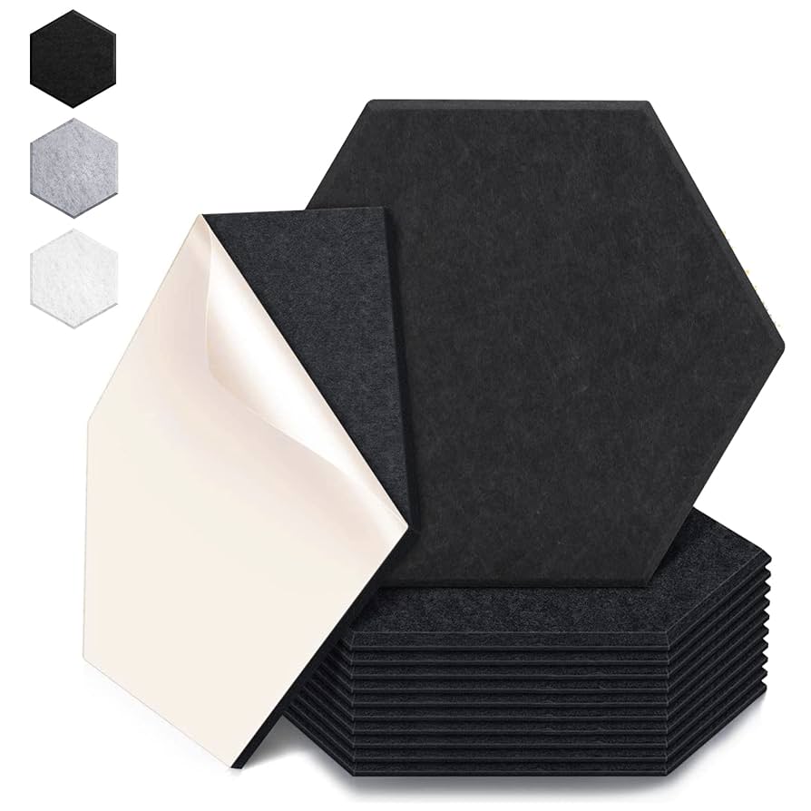 6pcs Soundproof Wall Panels – Acoustic Foam for Quiet Rooms