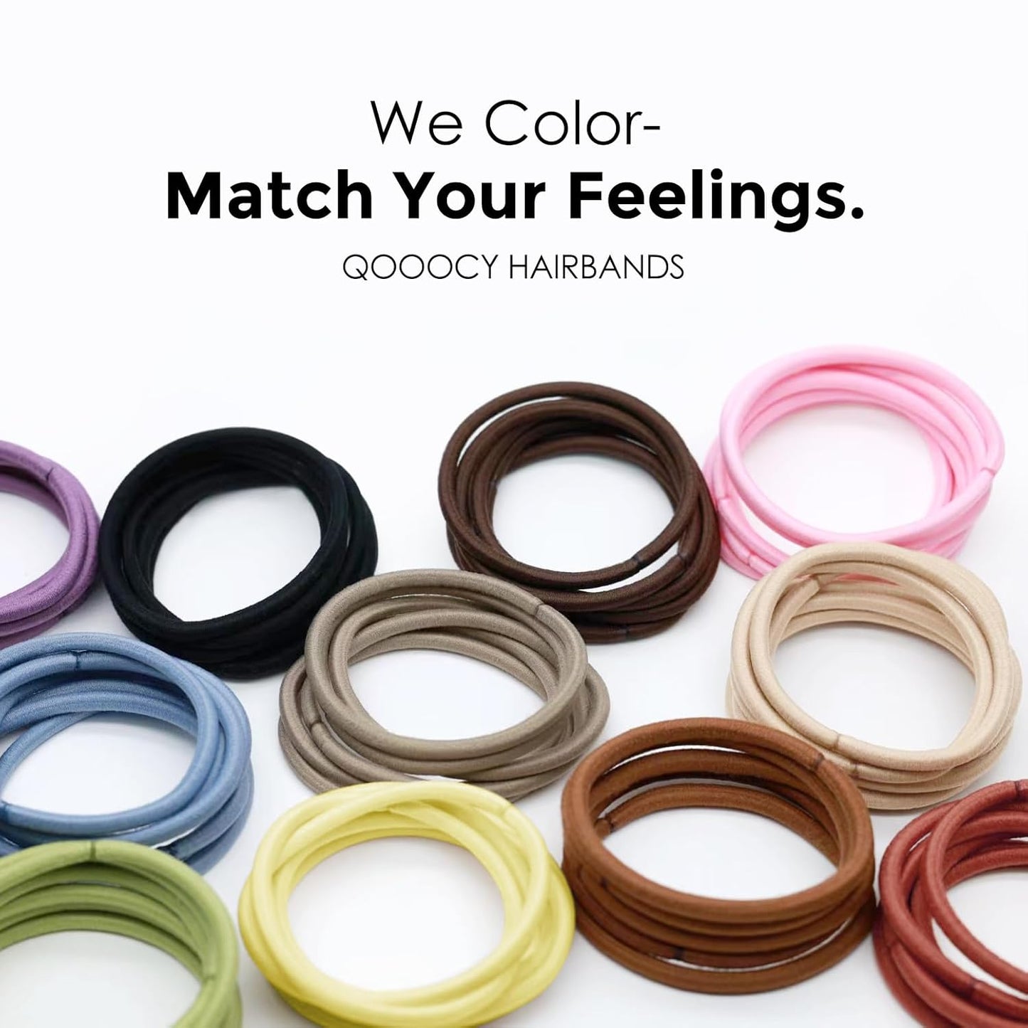 No Damage Elastic Hair Ties, 4mm Thick Rubber Bands for Women & Kids, Perfect for Ponytails, Braids & All Hair Types, 30 PCS, Blonde pack of 50