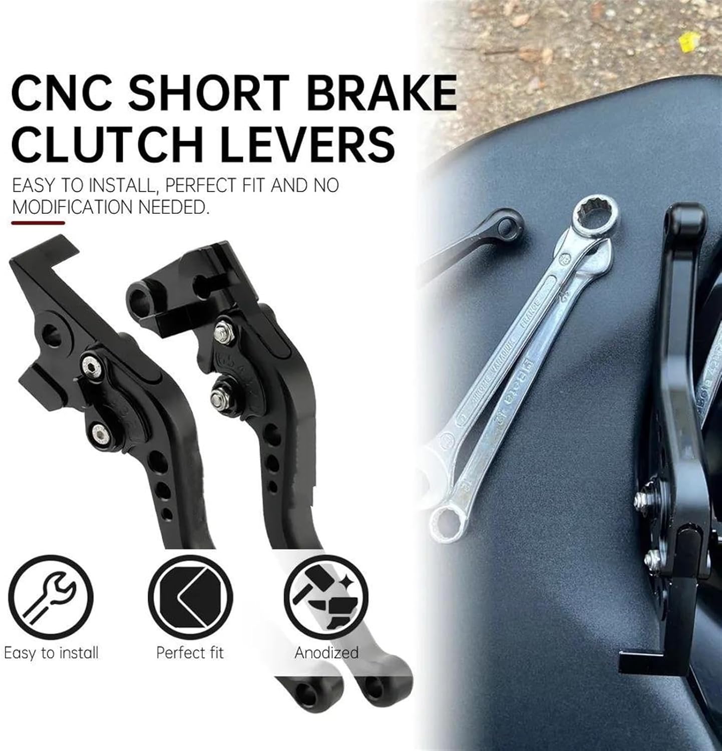 FVXAWZVE Clutch Brake Pivot Handle Lever for Yamaha Xmax 250 XMAX300 XMAX400 Xmax X-MAX 250 300 400 Motorcycle Adjustable Aluminum Brake Clutch Lever Brake...