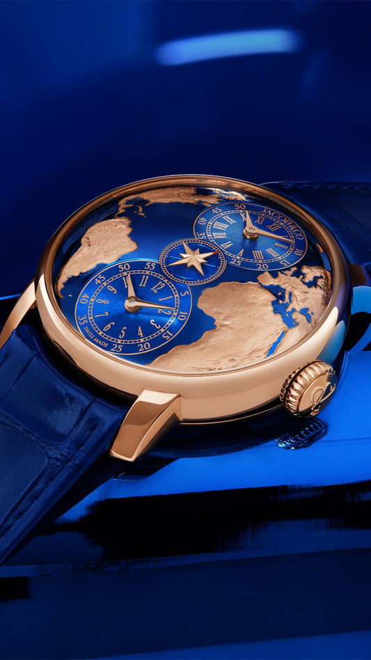 Men's Fashion JACOB Personalized and Trendy Mechanical Watch Waterproof Business Blue Planet Watch