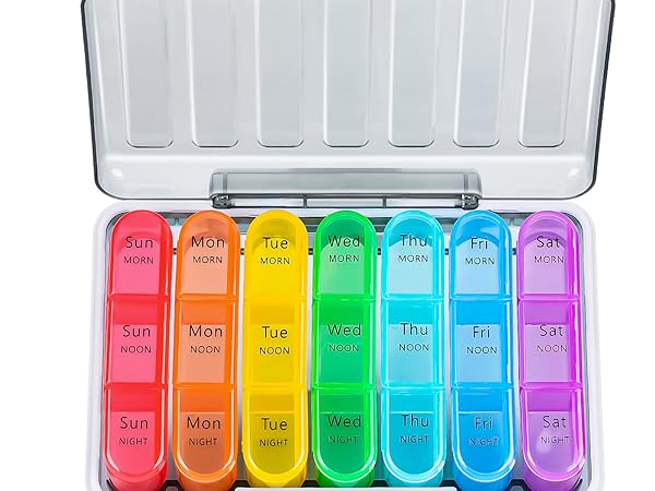 7-Day Pill Organizer – Morning, Lunch, Evening Compartments