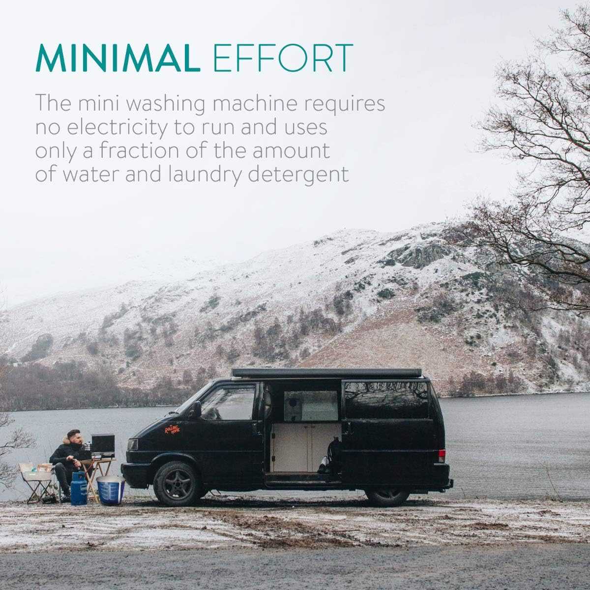 Navaris 2 in 1 Mini Washing Machine and Laundry Spinner