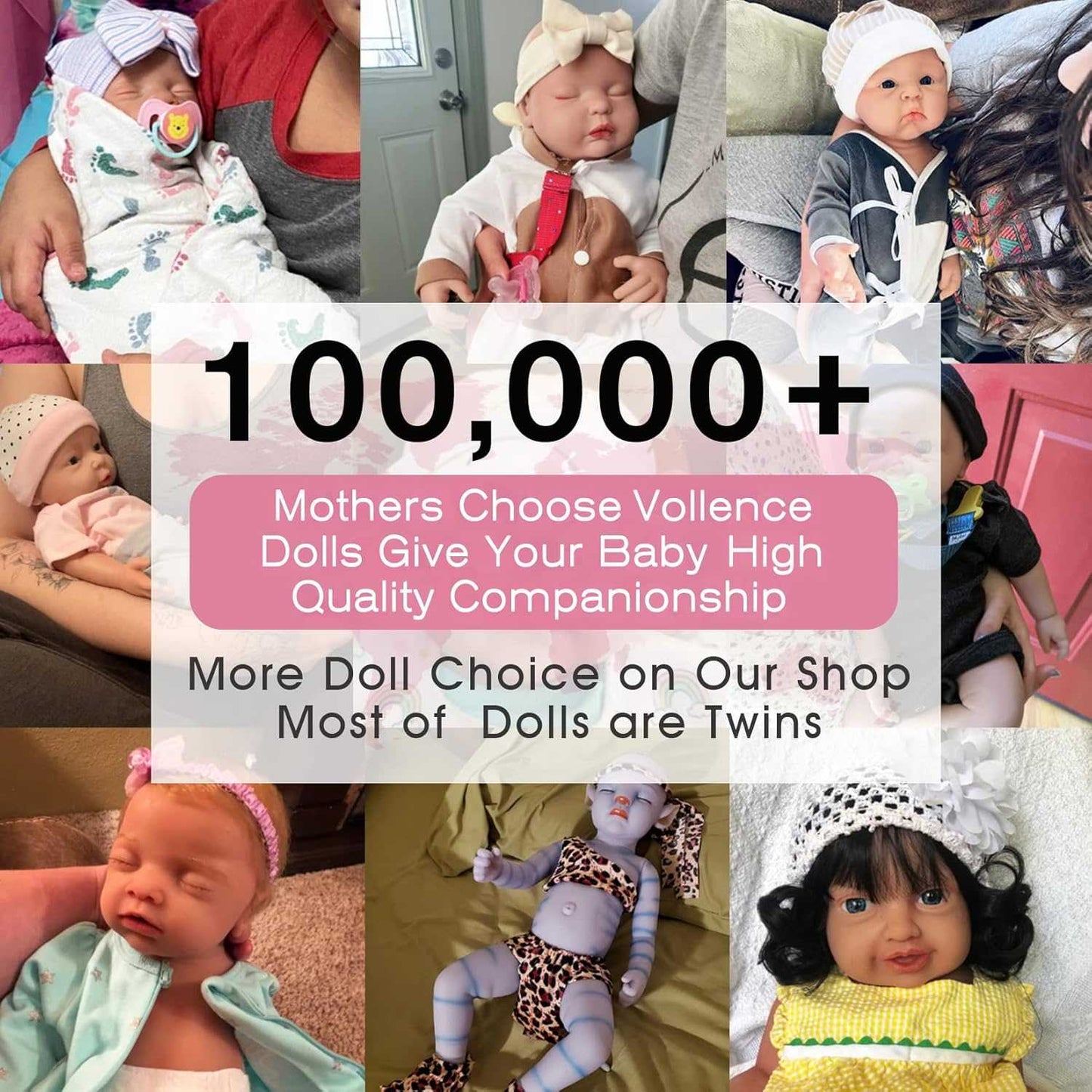 Vollence 18 inch Sleeping Full Silicone Baby Doll Not Vinyl Dolls Eye Closed Lifelike Real Newborn Baby Doll Realstic Reborn Baby Dolls Girl