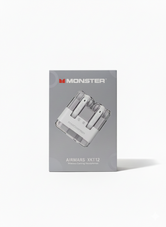 Original Monster XKT12 Gaming Earphones Wireless Bluetooth 5.3 Headphones TWS HIFI Sound Sports Earbuds Noise Reduction 300mAh