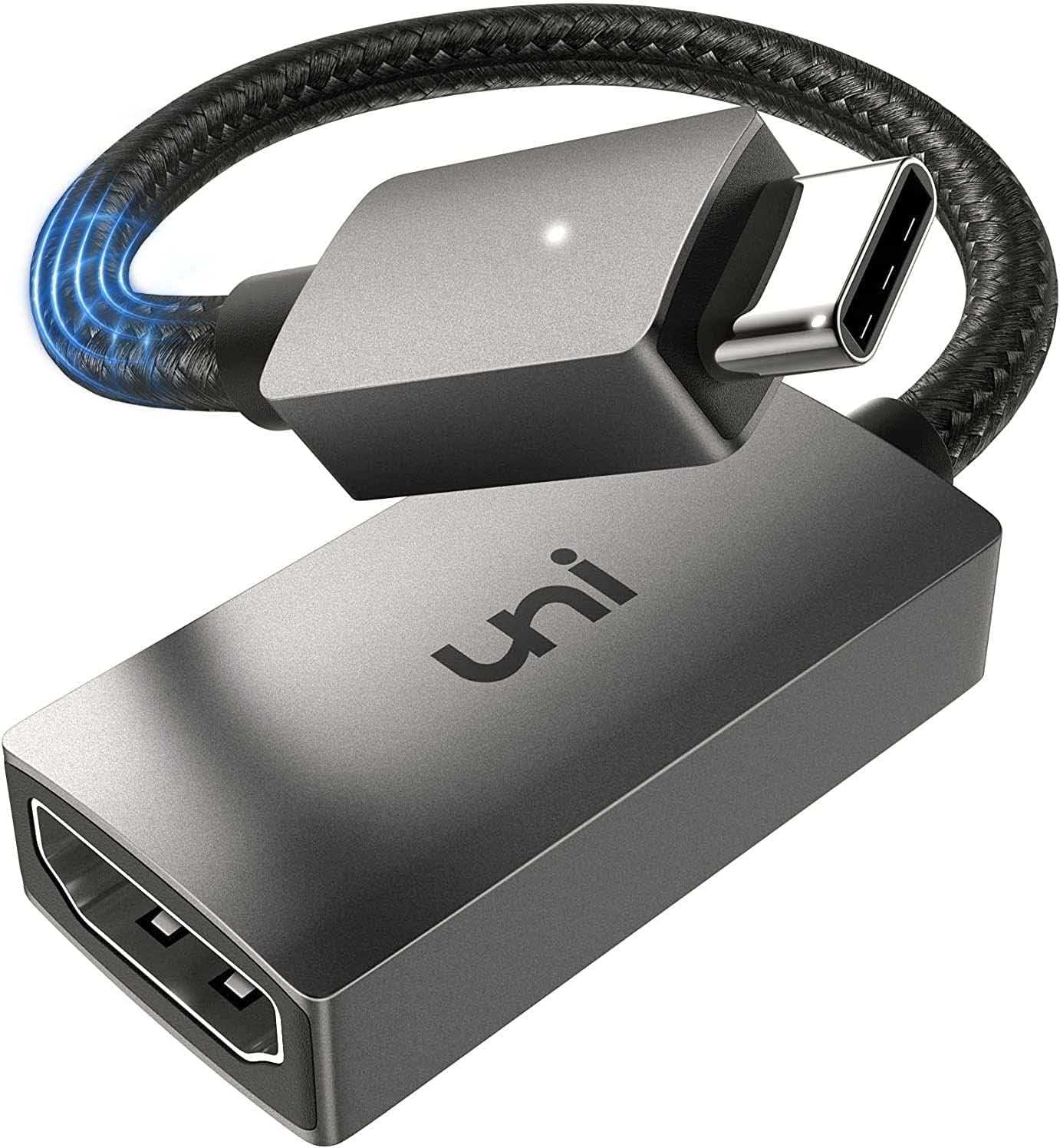 uni USB C to HDMI Adapter 4K High Speed HDMI to USB C Adapter