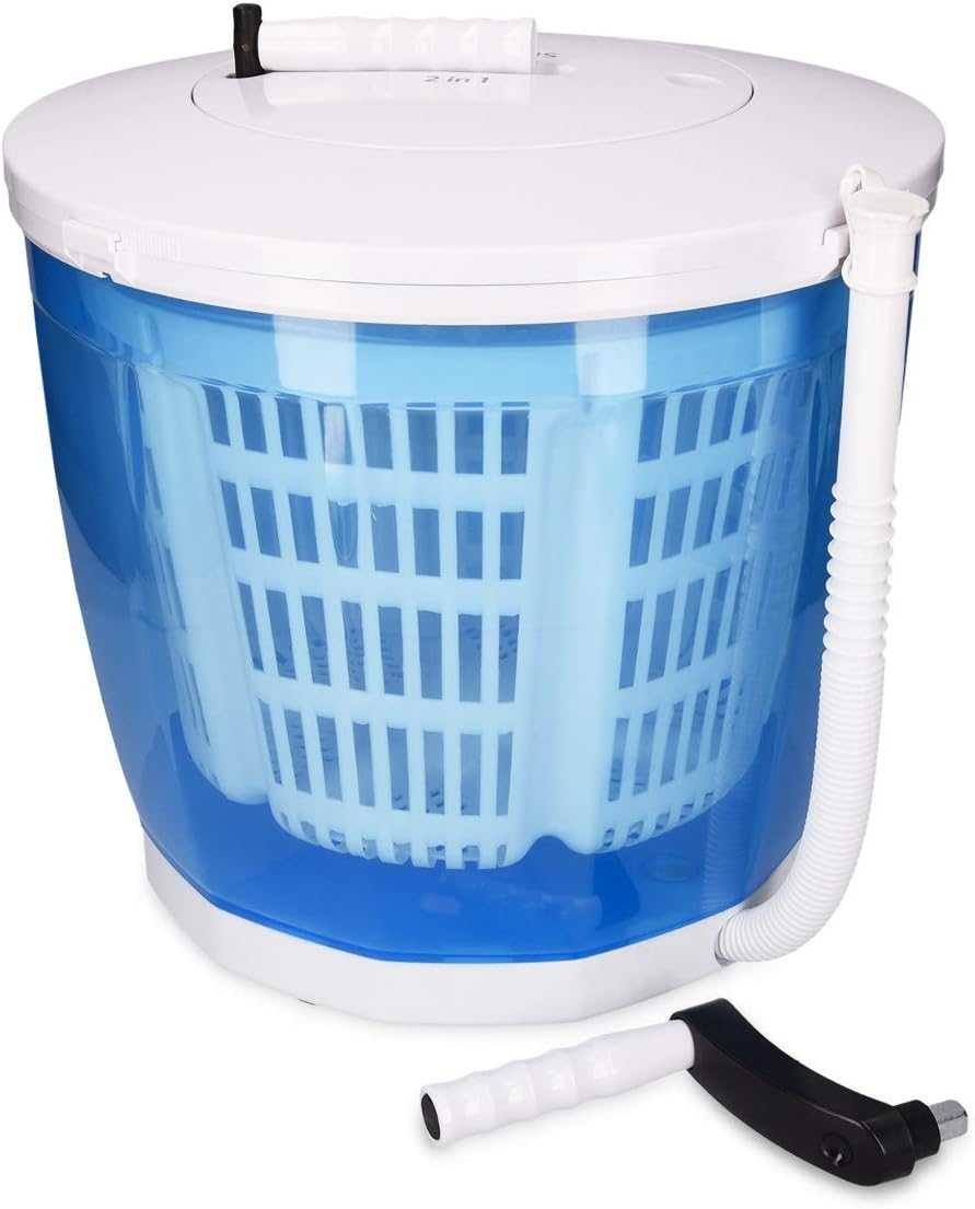 Navaris 2 in 1 Mini Washing Machine and Laundry Spinner