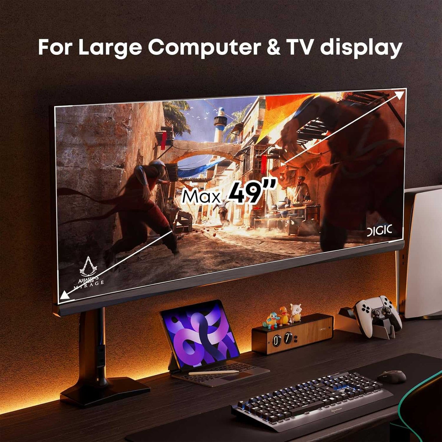 PUTORSEN Ultrawide Single Monitor Desk Mount Monitor and TV