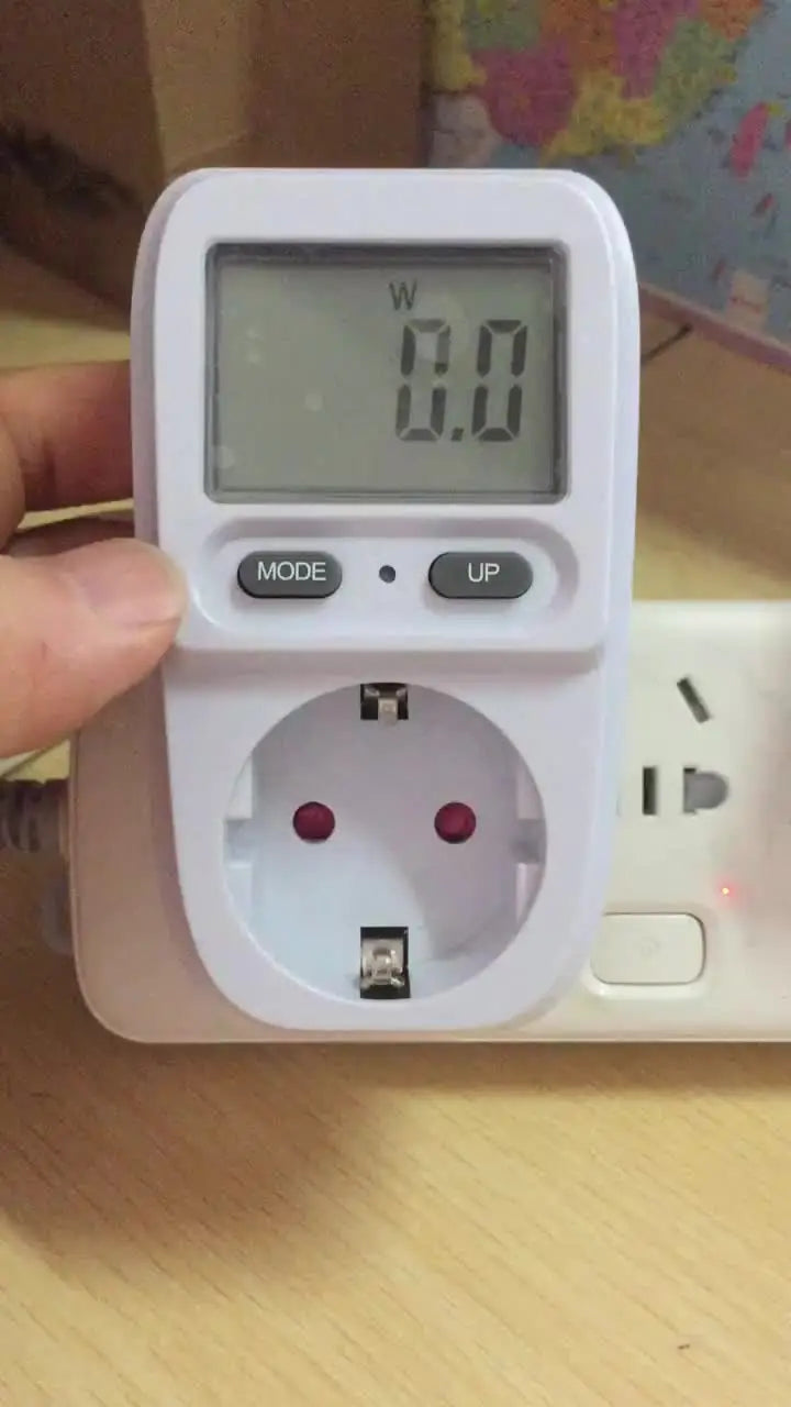 EU Plug 220V Digital LCD Power Meter Wattmeter Socket Energy Meter Kwh Voltage Current Frequency Electricity Monitor