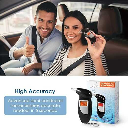 BESTOTTAM Professional Alcohol Tester and Breath Analyzer Machine for Accurate Alcohol Testing