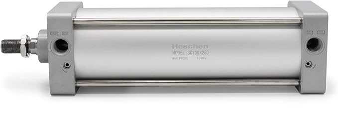Heschen Pneumatic Standard Cylinder SC 100 250 PT1 2 Port 100mm 4 Bore 250mm10 Stroke Double Acting
