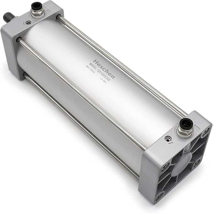 Heschen Pneumatic Standard Cylinder SC 100 250 PT1 2 Port 100mm 4 Bore 250mm10 Stroke Double Acting