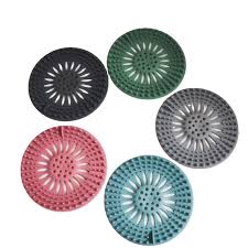 pack of 5 Silicone Sink Drain Stopper & Hair Catcher β Bathroom Filter
