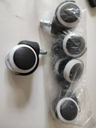 Set of 5 Office Chair Wheels/Casters – Replacement Wheels for Revolving, Computer & Executive Chairs