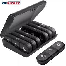 Weekly Pill Organizer 3 Times a Day – 7 Day Large Travel Pill Box for Medication & Vitamins (Black)