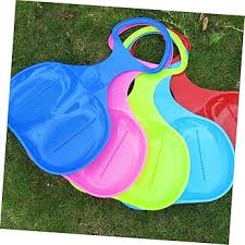 pack of 5 Plastic Snow Sled Poporutscher | Lightweight Winter Fun