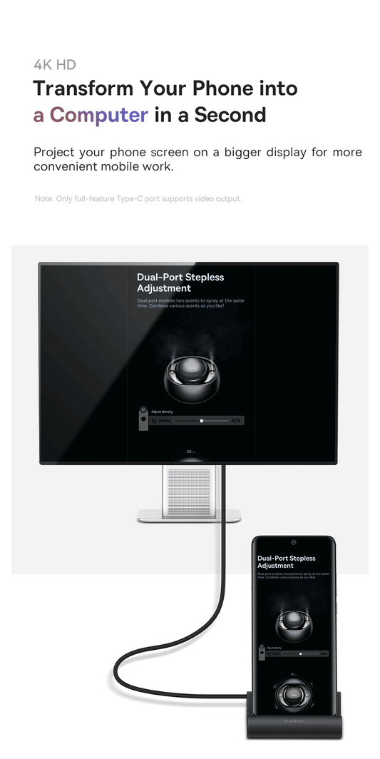 Baseus Docking Station USB C Hub to 4K HDMI-compatible USB 3.0 PD 100W Fast Charger for Samsung S22 S20 Dex Phone Dock Station