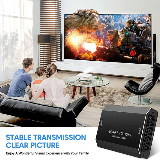 Techole HS310-BK Aluminum Scart to HDMI Converter