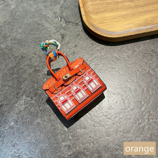 Hermes PU Leather Handbags Charms, Mini Birkin Faubourg