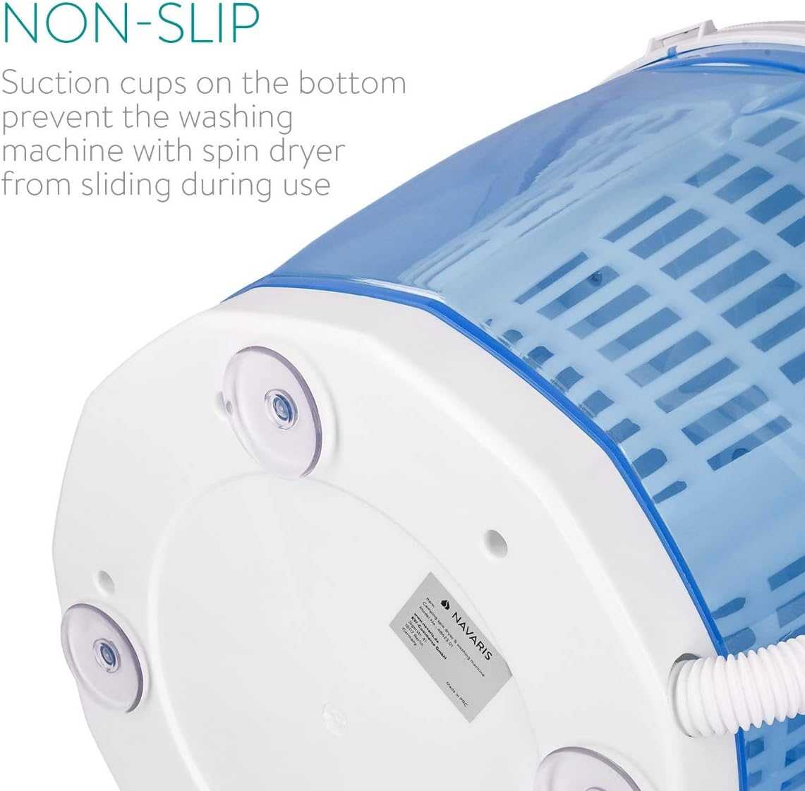 Navaris 2 in 1 Mini Washing Machine and Laundry Spinner
