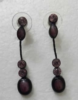 purple stone earing