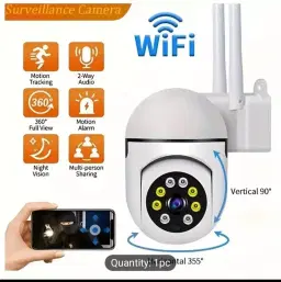 Teruhal 1080P WiFi Security Camera Wireless IP Camera Outdoor Home Security Surveillance Camera With Pan Tilt AI Motion Detection Color Night Vision IP66 Waterproof Two Way Audio