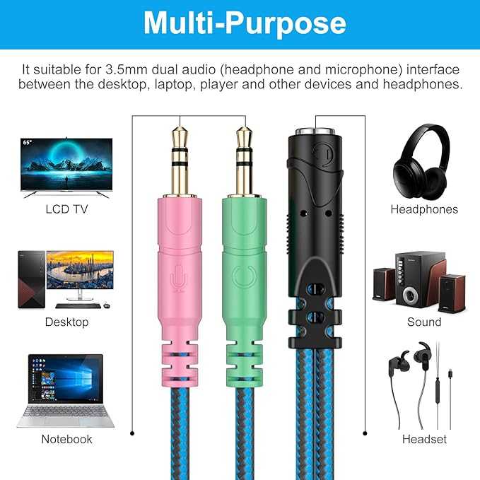 Envel Combo Audio Jack Y Adaptor