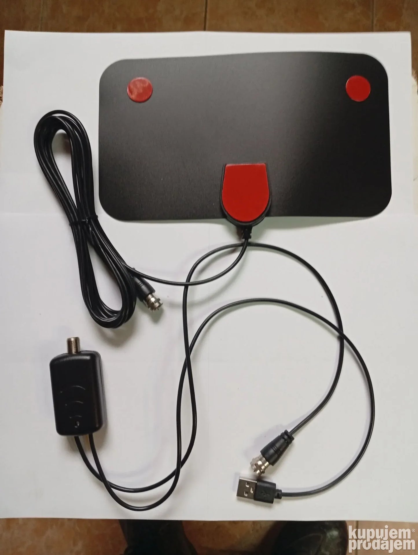 TVFox HD Digital Indoor TV Antenna – DVB-T2/VHF/UHF/ATSC Signal Receiver