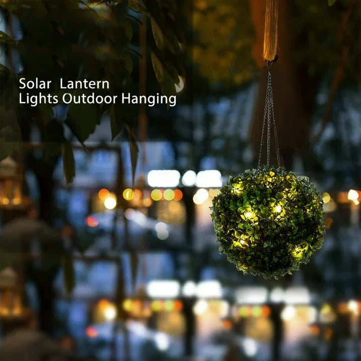 Syenll Hanging Solar Lights, Outdoor Solar Lantern Lights, Waterproof Decorative Solar Lights for Patio Yard Decoration, Warm White