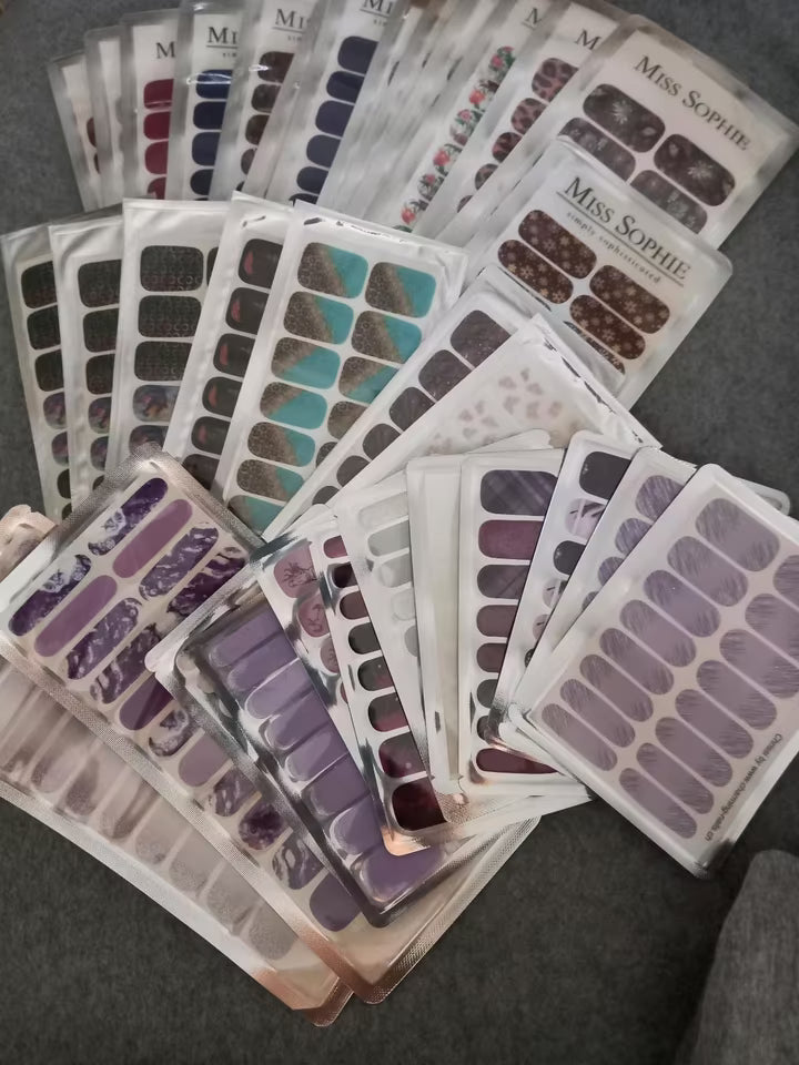 SILPECWEE 13 Sheets Full Nail Wraps – Gradient Glitter Gel Nail Polish Strips for Women