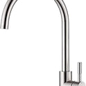 Faucema Irismart - Kitchen tap with 360° adjustable pipe, high, gray sink mixer (steel) [exclusive in Amazon]