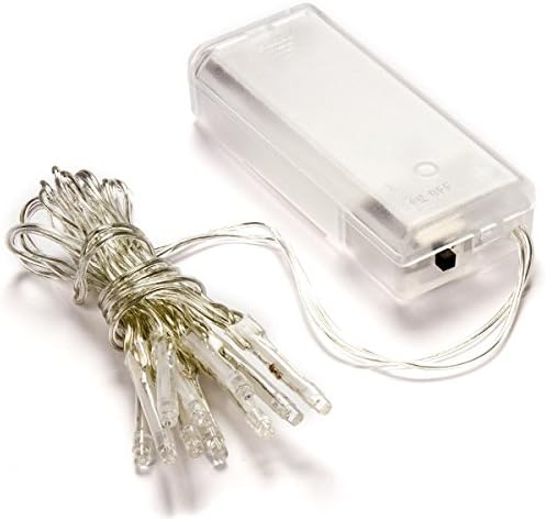 LED String Lights Battery Operated, Warm White, 5 mm Diameter – 15 cm Pitch – 10