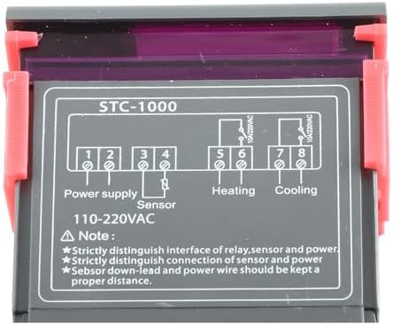Temperature Controller -1000 Cooling and Heating Digital Thermostat with Sensor Refrigerator and Fermenter(AC110~220V)