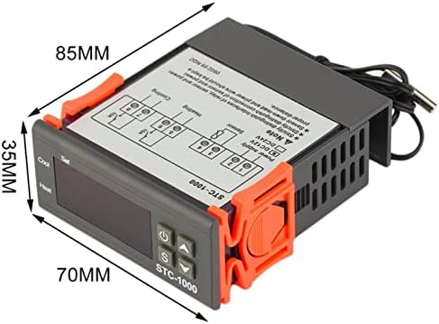 Temperature Controller -1000 Cooling and Heating Digital Thermostat with Sensor Refrigerator and Fermenter(AC110~220V)