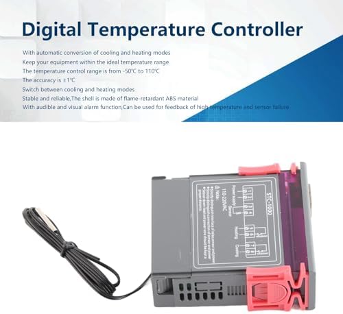 Temperature Controller -1000 Cooling and Heating Digital Thermostat with Sensor Refrigerator and Fermenter(AC110~220V)