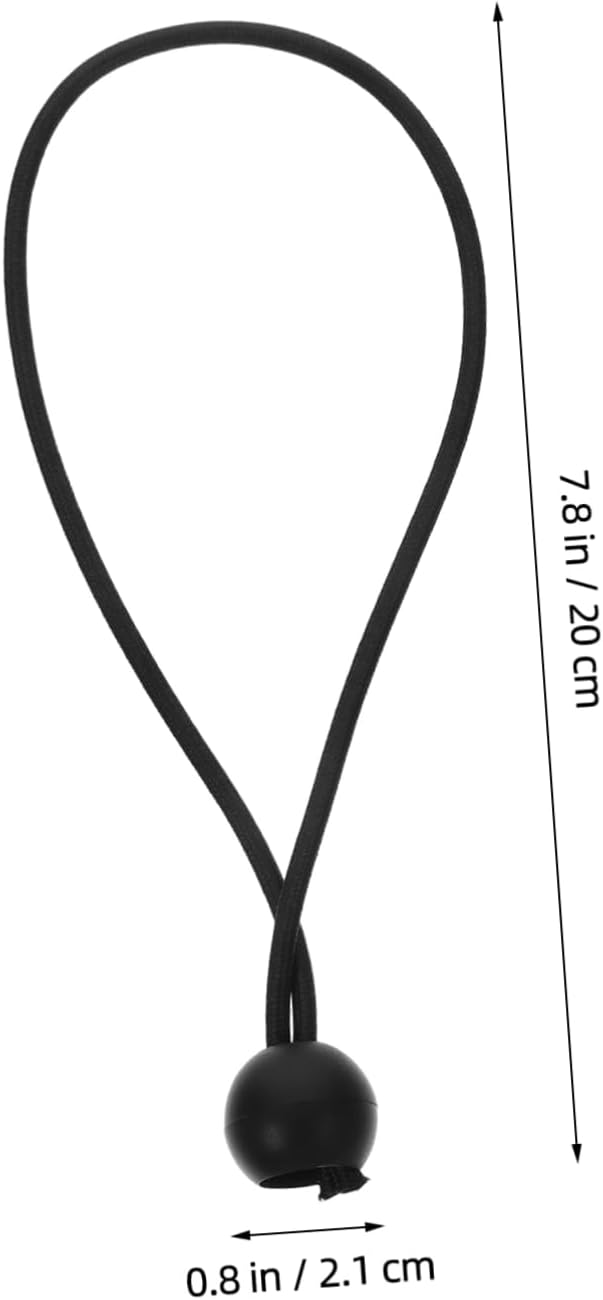 Yardwe 10pcs Elastic Bungee Ball Ropes Outdoor Umbrella Fixing Belt Tarp Fasteners Heavy Duty Tent Strap Canopy Umbrella Tie Down