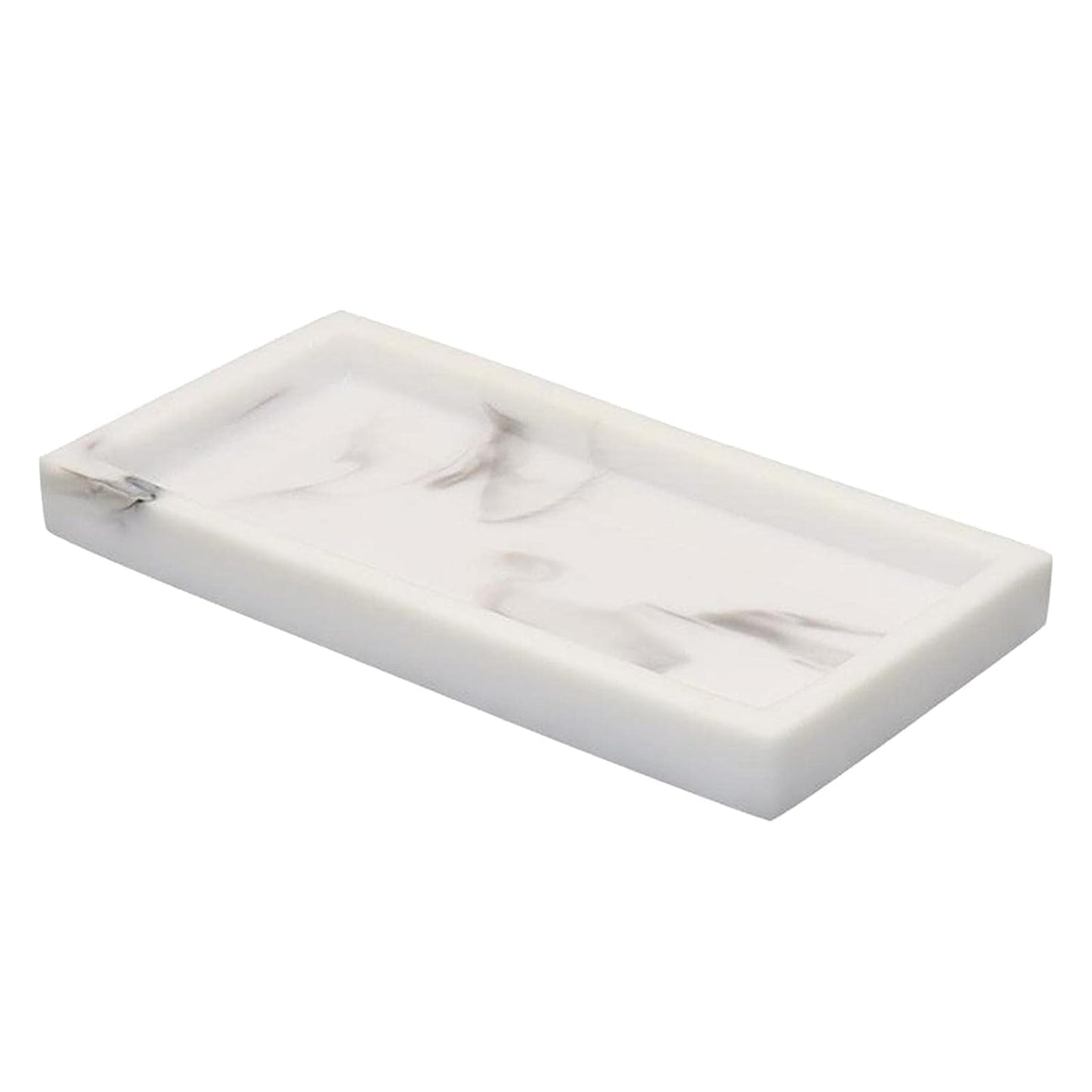 Indydukaan Nordic Resin Handmade Bathtub Serving Tray Plate for Jewelry Soap White