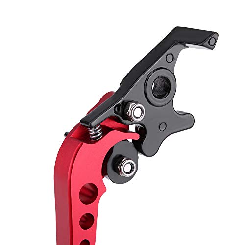 Tbest Front Brake Lever,Motorcycle Brake and Clutch Lever Kit,1 Pair of CNC Motorcycle Clutch Drum Brake Lever Handle Universal for GY6,Fit for CG125 Red...