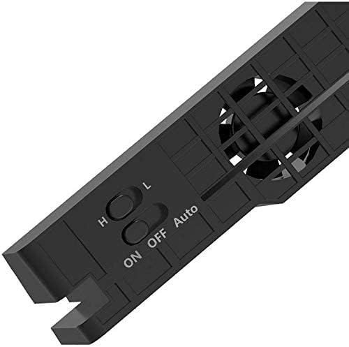DOBE PS4 Pro Cooler, USB External 5-Fan Super Turbo Temperature Cooling Fan with USB Cable Black comfortable with Sony Playstation 4 Pro Gaming Console