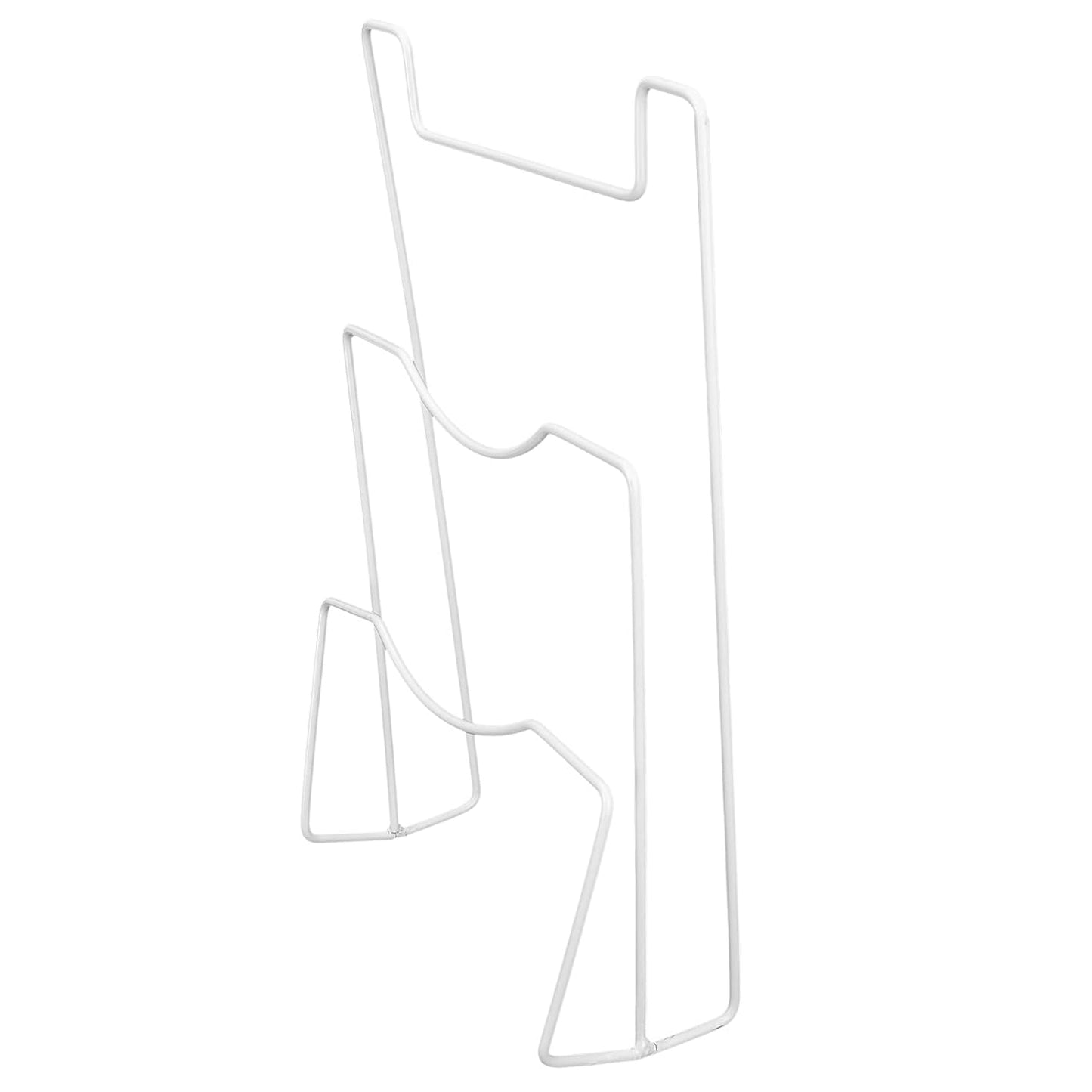 Pot Lid Holder, Versatile White Pot Lid Rack Space Saving Wrought Iron for Kitchen for Home for Dishes for Restaurant for Pot for Lid